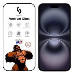 Сonnect Corning Gorilla Ultra Strong 3D Glass for Apple iPhone 16 Plus Juodos kraštai kaina ir informacija | Apsauginės plėvelės telefonams | pigu.lt