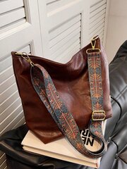 Vintage Crossbody Bag Hobo Bag Atsitiktinis užtrauktuku peties krepšys Retro stiliaus didelės talpos Crossbody krepšys darbui ir mokyklai Motinos dienos dovana mamai kaina ir informacija | Moteriškos rankinės | pigu.lt