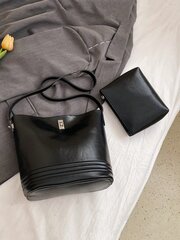 Moteriškas „Four Seasons PU Crossbody“ krepšys, paprastas ir stilingas krepšys per petį, krepšys su kibiru, su pinigine цена и информация | Женские сумки | pigu.lt