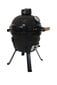 Keraminė kepsninė Kamado Bono Picnic, 32 cm, juoda цена и информация | Kepsninės, griliai | pigu.lt