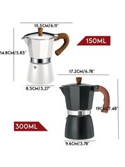 150/300 ml Moka Puod aliuminio espreso kavos virimo aparatas Klasikinis itališkas aliuminio Moka virdulys su medine rankena цена и информация | Средства для интимной гигиены | pigu.lt