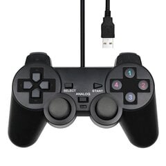 Laidinis USB kompiuterinių žaidimų valdiklis Gamepad, skirtas WinXP / Win7/8/10 Joypad, skirtas asmeniniam kompiuteriui Windows Kompiuterio nešiojamas kompiuteris Juodas žaidimų vairasvirtė цена и информация | Контроллеры | pigu.lt