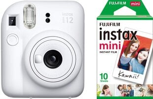 Fujifilm Instax Mini 12, molio balta + plėvelė kaina ir informacija | Vaizdo kameros | pigu.lt