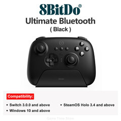 8BitDo – „Ultimate Wireless Bluetooth Controller Gamepad“ su „Nintendo Switch“ įkrovimo doku, kompiuteriu, „Windows 10“, „11“, „Steam Deck“ цена и информация | Контроллеры | pigu.lt