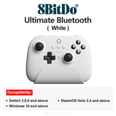 8BitDo – „Ultimate Wireless Bluetooth Controller Gamepad“ su „Nintendo Switch“ įkrovimo doku, kompiuteriu, „Windows 10“, „11“, „Steam Deck“ цена и информация | Контроллеры | pigu.lt