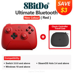 8BitDo – „Ultimate Wireless Bluetooth Controller Gamepad“ su „Nintendo Switch“ įkrovimo doku, kompiuteriu, „Windows 10“, „11“, „Steam Deck“ цена и информация | Контроллеры | pigu.lt