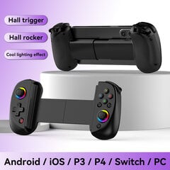 D8 belaidis teleskopinis žaidimų valdiklis su turbo/6 ašių giroskopiniu/vibraciniu žaidimų pulteliu Bluetooth5.2, skirtas Android iOS PS3 PS4 Switch PC цена и информация | Контроллеры | pigu.lt