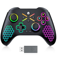 Žaidimų žaidimų pultelis, skirtas Xbox Series X, S, Xbox One Controle kompiuteriui su 650 mAh baterijos belaidžiu valdikliu, daugiafunkciniu vairasvirte kaina ir informacija | Valdikliai | pigu.lt