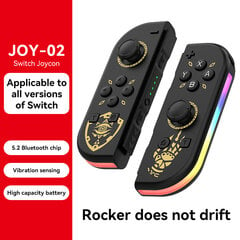 1 poros LED belaidis žaidimų pultelis, skirtas „Nintendo Switch“ žaidimų konsolės 6 ašių jungiklis „Joy-Con“ (L/R) belaidžiai valdikliai L&R jutiklio valdymo pultas цена и информация | Контроллеры | pigu.lt