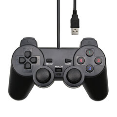 USB laidinis valdiklis Žaidimo Joytic Gamepad Vibracinė vairasvirtė, skirta Playstation, skirta WinXP/Win7/Win8/Win10, skirta asmeniniam kompiuteriui, nešiojamam kompiuteriui цена и информация | Джойстики | pigu.lt