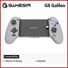 GameSir G8 Galileo Gamepad Android, skirta PS4 PS5 valdikliui Mobiliojo telefono valdiklis Hall Effect Stick, skirtas iPhone 15 Android цена и информация | Джойстики | pigu.lt