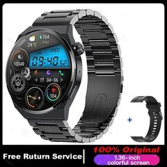 Skirta IOS Android NFC Smart Watch Adult GT3 Pro 390*390 HD Screen Heart Rate Bluetooth Call IP68 Waterproof SmartWatch 2024 kaina ir informacija | Laikrodžiai | pigu.lt