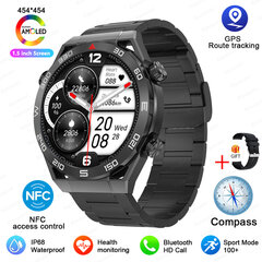 Skirta IOS Android NFC Smart Watch Suaugusiųjų GPS Tracker 454*454 HD Screen Heart Rate EKG+PPG Bluetooth Call Smartwatches 2024 Nauja kaina ir informacija | Laikrodžiai | pigu.lt