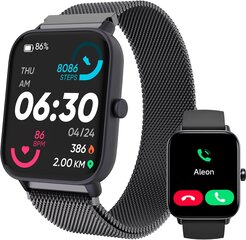 TOOBUR Išmanusis laikrodis, juodas kaina ir informacija | Išmanieji laikrodžiai (smartwatch) | pigu.lt