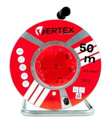 Товар с повреждённой упаковкой. VERTEX PB50METAL Удлинительный кабель 50 м 3x2,5 мм 3000 Вт IP44 Черный цена и информация | Товары для ремонта с поврежденной упаковкой | pigu.lt