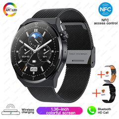 „Huawei NFC Smart Watch Adult GT3 Pro 390*390 HD Screen Heart Rate Bluetooth Call IP68 Waterproof SmartWatch“ Naujas kaina ir informacija | Laikrodžiai | pigu.lt