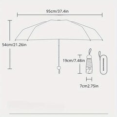 Стильный удобный мини-зонтик 1.0 цена и информация | Женские зонты | pigu.lt