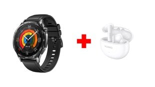 Huawei Watch GT 5 Black 46mm + Huawei FreeBuds 5i Ceramic White цена и информация | Смарт-часы (smartwatch) | pigu.lt