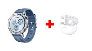 Huawei Watch GT 5 Blue 46mm + Huawei FreeBuds 5i Ceramic White цена и информация | Смарт-часы (smartwatch) | pigu.lt