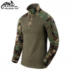 Vyriški taktiniai džemperiai Helikon-Tex MCDU Combat TopCool, US WOODLAND / OLIVE GREEN kaina ir informacija | Džemperiai vyrams | pigu.lt