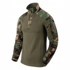 Vyriški taktiniai džemperiai Helikon-Tex MCDU Combat TopCool, US WOODLAND / OLIVE GREEN kaina ir informacija | Džemperiai vyrams | pigu.lt