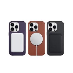 Dėklas Mag Leather Case Apple iPhone 12/12 Pro mėlynas kaina ir informacija | Telefono dėklai | pigu.lt