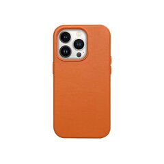 Dėklas Mag Leather Case Apple iPhone 12/12 Pro oranžinis kaina ir informacija | Telefono dėklai | pigu.lt