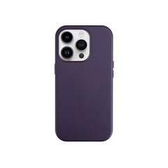 Dėklas Mag Leather Case Apple iPhone 12/12 Pro tamsiai violetinis kaina ir informacija | Telefono dėklai | pigu.lt