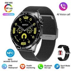 2024 m. Nauja, skirta „Huawei GT4 Pro Smart Watch Adult NFC GPS Tracker 466*466 HD Screen Heart Rate Bluetooth Call SmartWatch“ kaina ir informacija | Laikrodžiai | pigu.lt