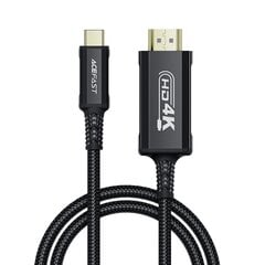 USB-C - HDMI 4K 60Hz HDR kabelis 1.8 m, juodas kaina ir informacija | Kabeliai ir laidai | pigu.lt