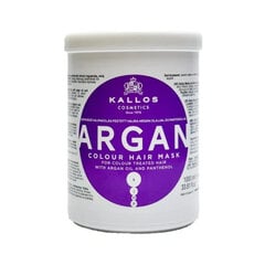 Kaukė dažytiems plaukams Kallos KJMN Argan Colour Hair Mask 1000 ml kaina ir informacija | Priemonės plaukų stiprinimui | pigu.lt