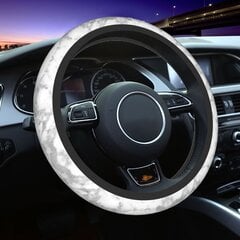 Melsvai mėlynos ir auksinės spalvos marmuro agato vairo dangtelis, pritaikytas automobilinio vairo apsaugai, tinka sedano automobilių priedams цена и информация | Чехлы для руля и рули | pigu.lt