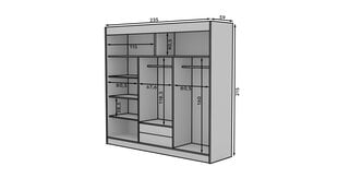 Товар с повреждением. Шкаф ADRK Furniture Erwin 235, белый цена и информация | Товары с повреждениями | pigu.lt