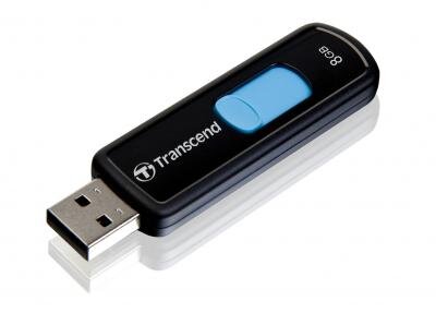 Atmintinė Transcend Jetflash 500 8GB, USB 2.0 kaina ir informacija | USB laikmenos | pigu.lt