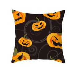 Namų dekoras Helovinas Bat Ghost Pumpkin Print Pagalvės užvalkalas Horror Party Poliesterio pagalvėlės užvalkalas 45x45cm Funda de almohada kaina ir informacija | Aplikacijos, papuošimai, lipdukai | pigu.lt