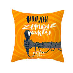 Namų dekoras Helovinas Bat Ghost Pumpkin Print Pagalvės užvalkalas Horror Party Poliesterio pagalvėlės užvalkalas 45x45cm Funda de almohada kaina ir informacija | Aplikacijos, papuošimai, lipdukai | pigu.lt