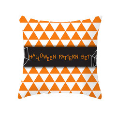 Namų dekoras Helovinas Bat Ghost Pumpkin Print Pagalvės užvalkalas Horror Party Poliesterio pagalvėlės užvalkalas 45x45cm Funda de almohada kaina ir informacija | Aplikacijos, papuošimai, lipdukai | pigu.lt