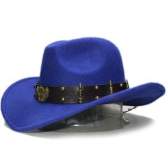 Retro dviejų ginklų odinė juosta Tėvų vaikui unisex suaugusiems vaikams vilnos plataus krašto kaubojus vakarietiška kepurė Cowgirl Bowler kepuraitė 54 57 61 cm kaina ir informacija | Vyriški šalikai, kepurės, pirštinės | pigu.lt