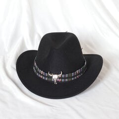 Mėtų žalios spalvos Western Cowboy Hat Moteriška vyriška gofruota kaubojiška kepurė Girl Fedora su odine Fedora Toca Toca Knight kepurė kaina ir informacija | Vyriški šalikai, kepurės, pirštinės | pigu.lt