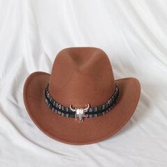 Mėtų žalios spalvos Western Cowboy Hat Moteriška vyriška gofruota kaubojiška kepurė Girl Fedora su odine Fedora Toca Toca Knight kepurė kaina ir informacija | Vyriški šalikai, kepurės, pirštinės | pigu.lt