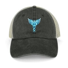 Blue Caduceus Symbol Cowboy Hat kepurė nuo saulės Prabangus prekės ženklas Vyriškos kepurės Moteriškos цена и информация | Мужские шарфы, шапки, перчатки | pigu.lt