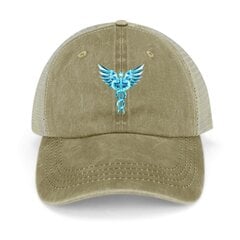 Blue Caduceus Symbol Cowboy Hat kepurė nuo saulės Prabangus prekės ženklas Vyriškos kepurės Moteriškos цена и информация | Мужские шарфы, шапки, перчатки | pigu.lt