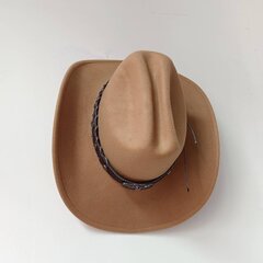 9 CM plataus kraštelio vakarietiška kaubojiška kepurė vyrams vintažinė žavinga Cowgirl džiazo kepurė Cloche bažnyčios kepuraitės Sombrero Hombre kaina ir informacija | Vyriški šalikai, kepurės, pirštinės | pigu.lt