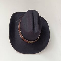 9 CM plataus kraštelio vakarietiška kaubojiška kepurė vyrams vintažinė žavinga Cowgirl džiazo kepurė Cloche bažnyčios kepuraitės Sombrero Hombre kaina ir informacija | Vyriški šalikai, kepurės, pirštinės | pigu.lt