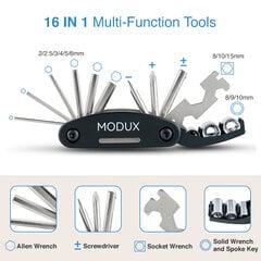 MODUX Dviračio Remonto Rinkinys 16-IN-1 kaina ir informacija | Įrankiai, priežiūros priemonės dviračiams | pigu.lt