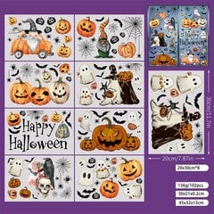 Helovino lango dekoravimo popierius Haunted House Pumpkin Ghost Bat Statinis stiklo lango lipdukas kaina ir informacija | Aplikacijos, papuošimai, lipdukai | pigu.lt