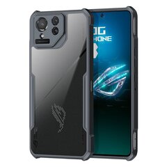 „XUNDD“ kieto silikono (TPU) akrilinis dėklas - skaidrus / juodas (Rog Phone 8 Pro) kaina ir informacija | Telefono dėklai | pigu.lt