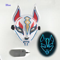 Anime Expro Decor Japonijos lapės kaukė Neoninė Led Light Cosplay kaukė Helovino vakarėliui Rave Led Mask šokių DJ Payday kostiumų rekvizitai kaina ir informacija | Dekoracijos šventėms | pigu.lt