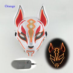 Anime Expro Decor Japonijos lapės kaukė Neoninė Led Light Cosplay kaukė Helovino vakarėliui Rave Led Mask šokių DJ Payday kostiumų rekvizitai kaina ir informacija | Dekoracijos šventėms | pigu.lt