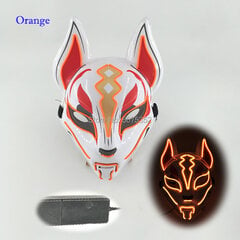 Anime Expro Decor Japonijos lapės kaukė Neoninė Led Light Cosplay kaukė Helovino vakarėliui Rave Led Mask šokių DJ Payday kostiumų rekvizitai kaina ir informacija | Dekoracijos šventėms | pigu.lt